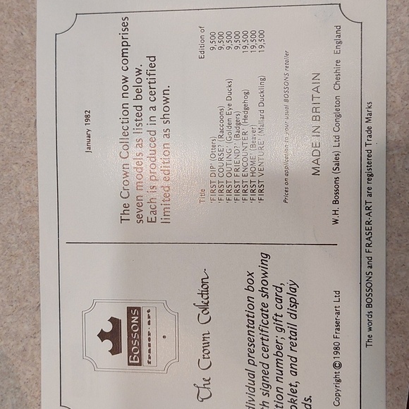 Vintage Limited Edition Bosson "The First Encounter" Hedgehog - Picture 8 of 10